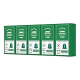 by Amazon Lungo Aluminium-Kaffeekapseln, kompatibel mit Nespresso, mittelgeröstet, 100 Stück (5 Packungen mit je 20 Stück) – Rainforest Alliance zertifiziert