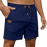 Generisch Kurze Sporthose Herren Luftige,Kurze Hosen Herren 3XL Baumwolle Unterhosen Herren Relaxed Sporthose Herren kurz Passform Kurze Hosen Herren Tages Angebote Sale Herren Tennis Shorts Herren