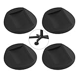 4 Stück Möbeluntersetzer, Rollenuntersetzer, Gummi Anti-Rutsch-Matte, Gummi rutschfest Bodenschutz, für Alle Böden und Räder von Möbeln Sofas Bett kein Rutschstuhl Beinbodenschutz (schwarz)