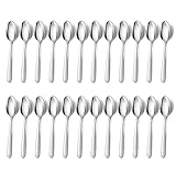 BEWOS Teelöffel 24 Stück, Edelstahl Kaffeelöffel 5,71 Inch(14,5cm), Espressolöffel, Dessertlöffel, Kleine Löffel Spiegelpoliert, Spülmaschinenfest, Set für Haushalte, Restaurants, Kantinen