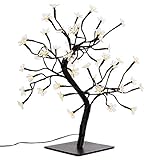 48 LED Baum mit Blüten Blütenbaum Lichterbaum warm weiß 45 cm hoch Trafo IP20 Timer Weihnachtsbeleuchtung Weihnachtsdeko Lichterdeko Xmas