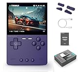 TRIMUI Brick Handheld Spielkonsole, 3.2 Zoll Retro Handheld Spielekonsolen Open Source Linux System IPS Bildschirm Eingebaut 13000+ Klassische Spiele Retro Video Spielekonsole, 64G TF Karte (Purpur)