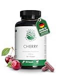 Montmorency Sauerkirsche 105.000 mg (50:1 Extrakt) - 180 Kapseln - In Deutschland produziert & laborgeprüft - 2.100 mg Extrakt (entspricht 105.000 mg Kirschpulver) pro Tagesdosis