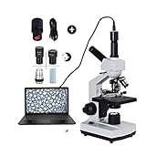 ASHBV Professionelles Mikroskop 7-Zoll-LCD-HD-Komplex-Binokularmikroskop 1600X Professionelles biologisches Labor + 7-Zoll-LCD + VGA-HDMI-Digitalkamera + elektronisches USB-Okular(Package3)