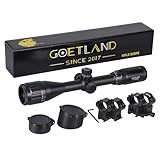 Goetland Gewehr Zielfernrohr 3-12x40 AO Airsoft Rot Grün Fadenkreuz mit Montage Ringe SFP für Taktische Jagd Armbrust Luftgewehr Sportschützen
