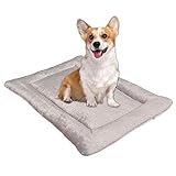 MyBestBuddy Hundekissen Komfort grau 70x50 cm M, allergikerfreundlich (100% Polyester) - 40°C waschbar mit flauschigem Stoffbezug - Hundematte BZW. Hundebett für mittlere Hunde, 70 x 50 cm
