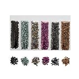 GreatRise 30g Glasglitzer 1-3mm Unregelmäßig Glass Chips Zerkleinertes Glaps Deko Glassplitter Grobe Metallic Streusel Lose Glitzerglas für DIY Harz-Kunst Vasenfüller Handyhülle Schwarzbasiert