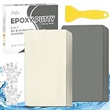 Epoxidharz Knete - 280g 2 Komponenten Epoxid Reparaturset zum Reparatur Pool Lecks, Rissen, Füllen, Modellieren - Epoxy Knetmasse zum Verklebung Metall, Kunststoff, Holz, Keramik, Skulptur (Grau)