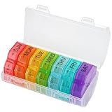 Aufbewahrungskoffer | Pillenorganizer | Wöchentlicher Pillenorganisator | Medizin Aufbewahrung Organizer | Tragbarer Pillenhalter | Kompakter Pillendose Pillenhalter Medikamentenbehälter zur