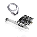 SIENOC S Desktop PCI-E Expresskarte Express Card FireWire PCI Express Schnittstellenkarte 1394a IEEE1394 Controller Erweiterungskarte mit 4 zu 6-Pin Kabel
