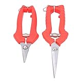 ANKROYU Gartenschere, Bypass-Gartenschere, Handschere, professionelle Gartenarbeit, Blumenschere, langstieliger Edelstahl, 2-teiliges Set für Blumen, Zimmerpflanzen, Bonsai, Gewäch