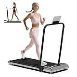 Yagud Laufband für Zuhause klappbar, Walking Pad mit Neigung & Sicherheitsgriff, 1-6 km/h, Under Desk Schreibtisch Treadmill für Zuhause & Büro, Fernbedienung, LED Anzeige