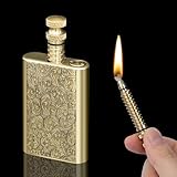 Ultraray Vintage Benzin Feuerzeug, Ewiges Metall Streichholz, Retro Benzinfeuerzeug Messing Exquisit, Metallstreichholz, Unique Coole Feuerzeuge, Lighter, Geschenke für Männer (Verkauft ohne Benzin)