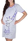 Mija - 2 in1 Hübsches Stillnachthemd & Umstandsnachthemd Nachthemd 2050 (XL / 42, Lila)