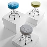 Bequemer 360° drehbarer Arbeitshocker – Rollstuhl mit leisen Rädern und stilvollem Design – ideal für Zuhause und Büro (Grau)