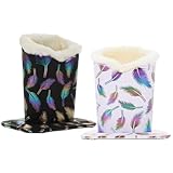 Hemobllo 2 Stück Brillenhalter aus Plüsch mit Federn Dekorativer Brillenständer für Schreibtisch und Büro Vielseitiger Brillenaufbewahrungsständer für Sonnen und Korrektionsbrillen