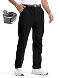 BondiTrekk Herren Zip Off Wanderhose, Arbeit Hosen Funktionshosen Outdoor Hosen für Herren mit 6 Taschen Elastische wasserdichte atmungsaktive Outdoorhose 3XL
