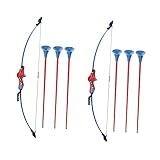 Supvox 2 Sätze Bogen und -Set bogenschießen Set Outdoor Outdoor- outdoorspielzeug Bogenschießen Spiel Bogen -Kit Plastik rot