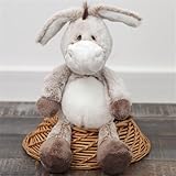 Esel Puppe, Trotro Der Kleine Esel, Stehendes Kuscheltier Esel, Niedliche HäNgende Eselpuppe, Naturgetreues Stofftier Aus Weichem PlüSch Zum Kuscheln Und Spielen (32 cm,Braun)