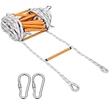 Strickleiter Feuerwehrleiter,Notfallleiter,Feuerwehr-Rettungsleiter,Tragbare Multifunktions,Sicherheitsleiter mit 2 Haken,Kleine Rettungsleiter für den Innen- und Außenbereich geeignet (10M 32.8FT)