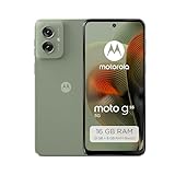Motorola Moto g55 5G Smartphone (6,49'-FHD+-Display, 50-MP-Kamera, 8/256 GB, 5000 mAh, Android 14) Smoky Green (Veganes Kunstleder), inkl. Schutzcover [Exklusiv bei Amazon]