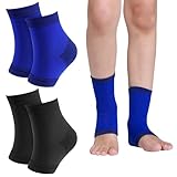Leikedun Knöchelbandage für Kinder, elastische Knöchelbandage, Kompressionssocken, Sehnenscheidenentzündung, Fußstütze, Fersenschmerzlinderung, Bänderschäden, Schutz für Jungen, Mädchen, Kinder, 2