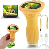 tlidfgeo Handheld Mikroskop für Kinder, 2,0' IPS-Bildschirm 200-1000X Taschenmikroskop für Kinder, 2MP Lens Pixels Mini-Mikroskop, Digitales Mikroskop USB-Anschluss an PC, Geschenk zum Kindertag