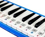 Klavieraufkleber für 32/37 Tasten Melodica transparent und ablösbar