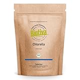 Biotiva Chlorella Tabletten Bio - 1000 Presslinge je 500mg - 500g - Vegan - OHNE Magnesiumstearat - Abgefüllt und kontrolliert in Deutschland