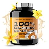Scitec Nutrition 100% Casein Complex - Micellar Casein Based Casein Complex - mit L-Glutamin, Taurin und pflanzlichen Enzymen, 2,35 kg, Vanille