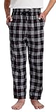 MoFiz Schlafanzughose Jungen Baumwolle Lang Pyjamahose Kinder Karierte Freizeithose Mädchen Weich Loungewear mit Taschen No.YT55 Gr.XL (164-176)