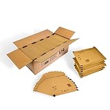 Trifoo 100 Versandtaschen Luftpolsterumschläge haftklebend Luftpolsterversandtaschen Luftpolstertaschen Polsterumschläge D4 (200 x 275 mm) braun Selbstklebeverschluß 100 Stück