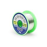 Episkey Lötzinn mit Flussmittel 1mm, Bleifreies Lot mit Kolophonium Kern zum Elektrolöten und Heimwerken Sn99,3 Cu0,7 (1mm 50g)