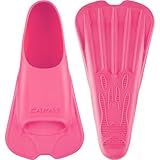 CAPAS Kurze Trainingsflossen für Schwimmen | Komfortable Silikon Schwimmflossen | Kurzflossen | Taucherflossen | Unisex Flossen für Kinder Erwachsene | Kurze Klinge Beinstärke aufbauen (W Rosa, L)