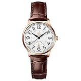 SHENGKE SK Classic Business Women Watches with Stainless Steel Band and Genuine Leather Elegant Ladies Calendar Watch(Brown)