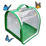 SYFUNLV Schmetterling Habitat Käfig,Faltbare Schutz Käfig, Schmetterlingshäuser Klappbar in Netz Transparent Belüftung, Für Insekten wie Schmetterlingen, Libellen usw.