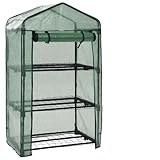 Generic 3-stöckiges Mini-Gewächshaus, Warmhaus-Mini-Gewächshaus für Pflanzen mit Rostbeständigen Stahlrohren, Verhindert Witterungseinflüsse und Insekten, Einfachen Zugang und