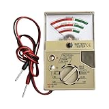 CashMuch Uhrenbatterietester für AA, AAA, C, D, N, Knopfzelle, Lithium- und Kamera-Akkus, 1,5 V bis 22,5 V elektronisches Testgerät