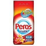 PERO Pulverwaschmittel für weiße & bunte Wäsche mit Rosenduft – 9 kg | Waschmittel Großpackung