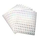 JOINPAYA 1200 Selbstklebende Kleiner Kreuz Aufkleber 13cm Glänzend aus Silberfolie Scrapbook und Planer Dekoration Weihnachts und Geschenkaufkleber für Umschläge und Selbstgemacht
