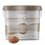 GiDeli Braune Leinsamen 1 kg Ganze, rohe Saat, hoher Gehalt an Omega-3 & Ballaststoffen, ideal für Smoothies, Backen, Müsli (1000 g)