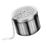 GRIRIW 1 Stk. Teesieb Filter pro Siebkugel Besteck Spender Kette Trichter Korb küchenhelfee suppensieb gewürzkugel çay makinesi teaball Gewürzsieb Kochei Gewürz-Ei Rostfreier Stahl Silver