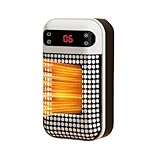 yomoe Elektrische Wandheizung Elektrische Wandheizung 500-Watt-Heizgerät für Den Winter Zuhause Heizung mit LED-Display EU-Stecker-A