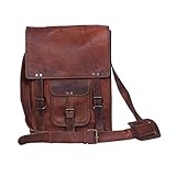 Komal's Passion Leather 11 Inch Ipad Messenger Satchel Bag aus robustem Leder