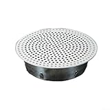 Yuanpgky 304 Edelstahl-Bodenablauf für Dach, Balkon und Garten, kompatibel mit PVC-Abflussrohren, Anti-Verstopfung, hohles Design, 40–200 mm Rohrgrößen (1 Stück) (150 Röhren)