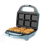 Giles & Posner Kuchenmacher – Brownie Maschine, Kuchenscheiben, Flapjacks, Blondies, Antihaftplatten, Einfach zu Reinigen, Kompakt, Kinderbacken, Automatische Temperaturregelung, 750W, Pastellblau