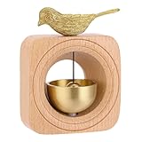 Ladenglocke – Magnetische Türglocke, Holz Ladenklingel | Dekorative Messing Tür Glocke Mit Klarem Klang, Handgefertigte Holzhalterung Für Eingangstür, Vintage Glockenanhänger Für Geschäft und Garten