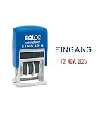 Colop S160/L1 MiniDater 5 x 25 mm, 4 mm Kissen rot/blau Eingang, 7 x 4 x 2 cm