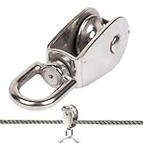 Fulenyi Seilzug-Starterblock, Seilrolle, drehbarer Riemenscheibenblock, hochfeste Seilrolle, einfache Hebescheibe M15/M50 für Wäscheleine, Riemenscheiben, Ausrüstung