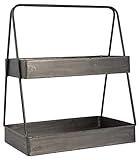 Ständer Regal Ablageregal Ablagegestell Archivständer 2-stufig | für Alltagsgegenstände, Geschirr, Gläser usw. | Metall Schwarz | L 40 cm B 26 cm H 49,5 cm